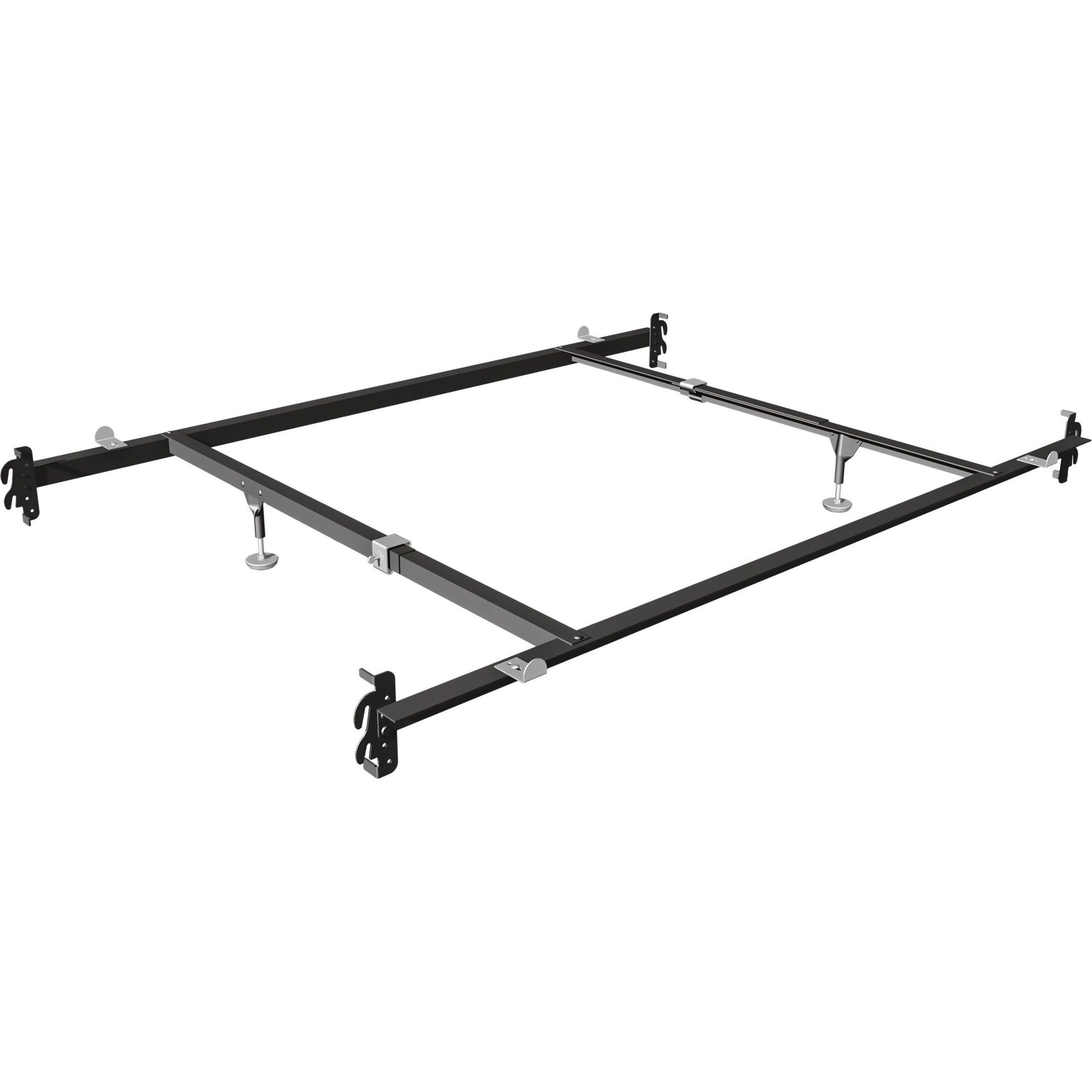 Queen bed frame rails store with hooks